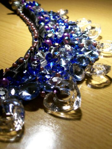 Necklace with beads and Swarovski Crystals