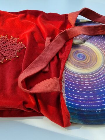 Red Velvet Gong Bag