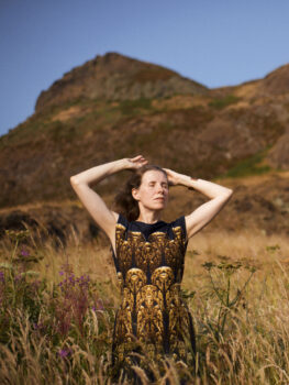 Golden Blue Ceremonial Dress