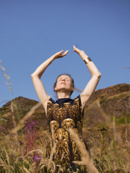 Golden Blue Ceremonial Dress