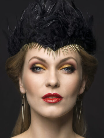 Black Feather Cap