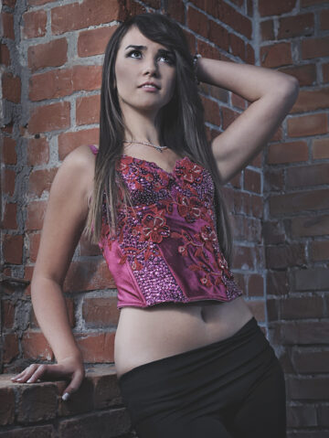 Pink Flowers Corset