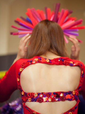 Red Embroidered Dress