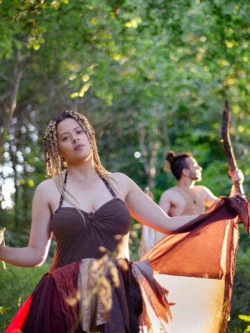 Brown and Golden Dresses
