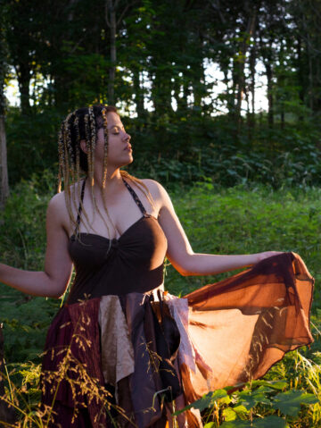 Brown and Golden Dresses