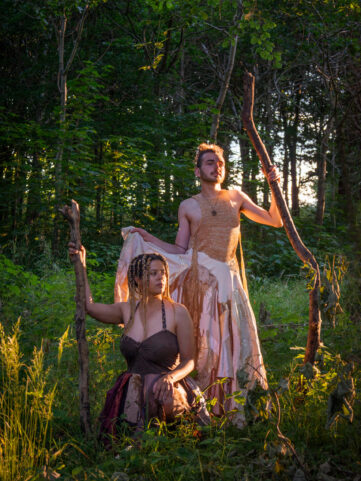 Brown and Golden Dresses