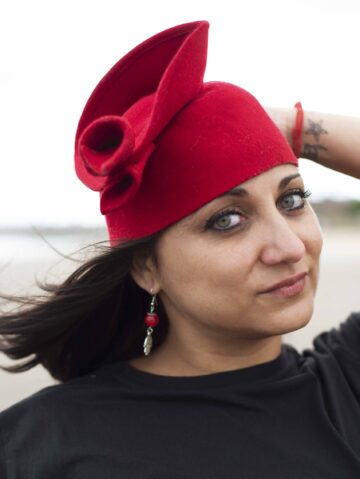 Red Spiral Cap
