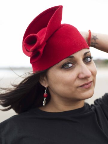 Red Spiral Cap
