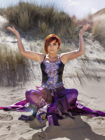 Purple Spiral Corset