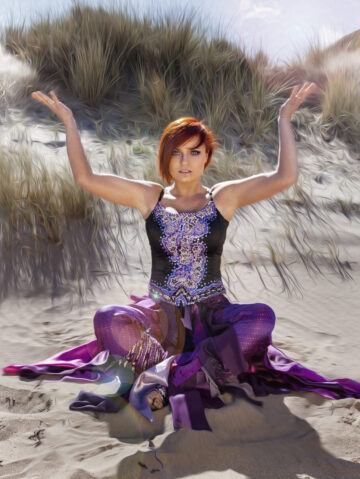 Purple Spiral Corset