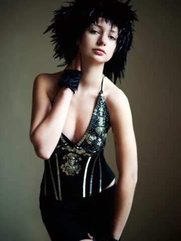Black Silver Corset